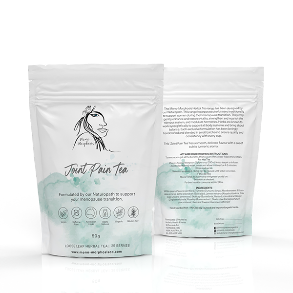 Joint Pain Tea - Meno-Morphosis Co The Meno-Morphosis Naturopath Herbal Tea