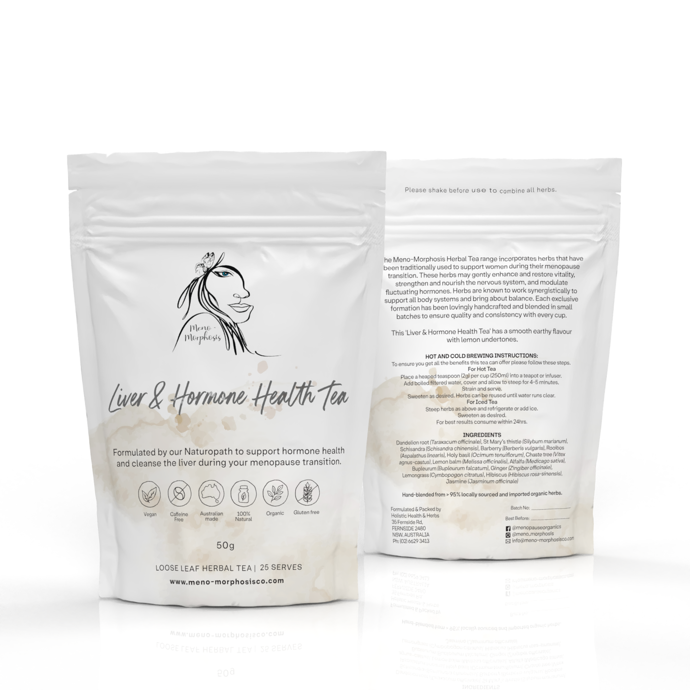 Liver & Hormone Health Tea - Meno-Morphosis Co The Meno-Morphosis Naturopath Herbal Tea