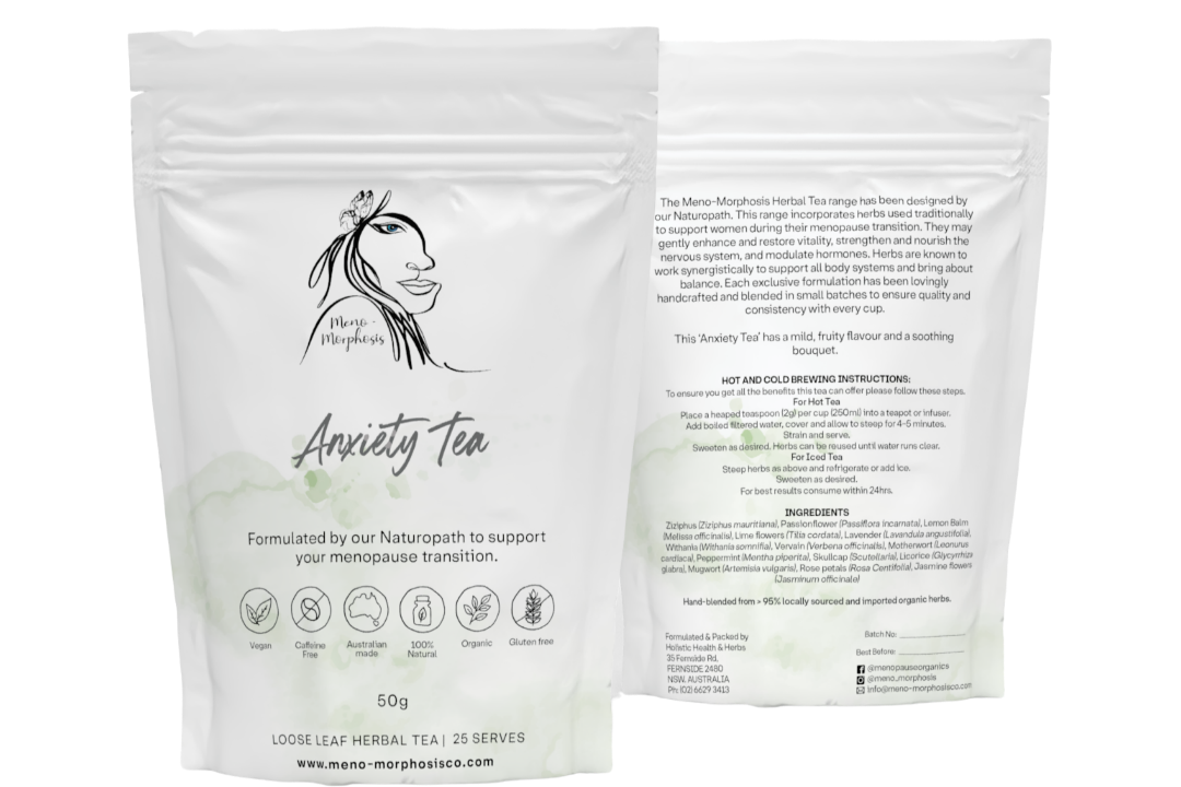 Anxiety Tea - Meno-Morphosis Co The Meno-Morphosis Naturopath Herbal Tea